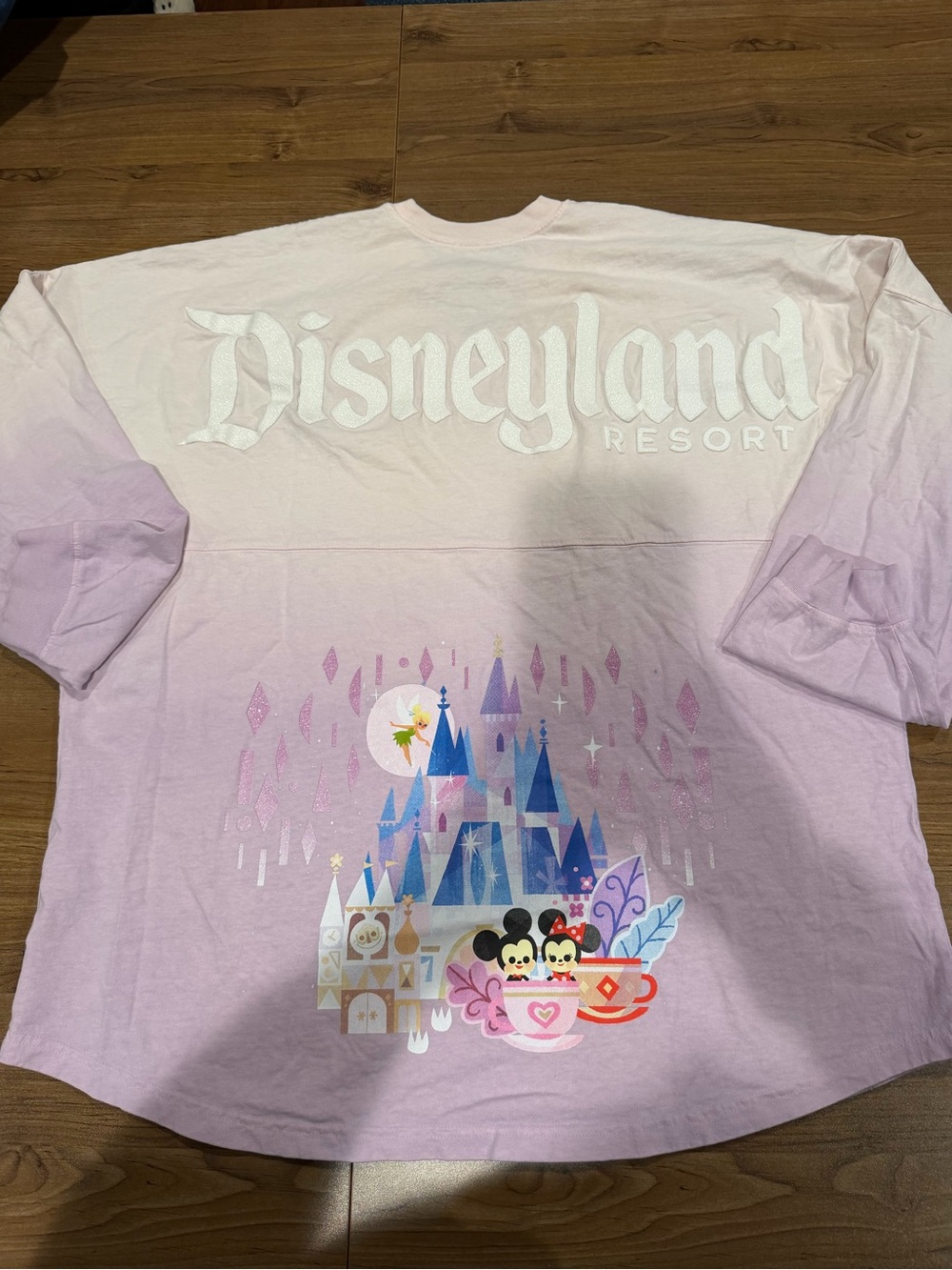 Disneyland Spirit Jersey Ombré Pink Castle Graphic Jersey - XXL